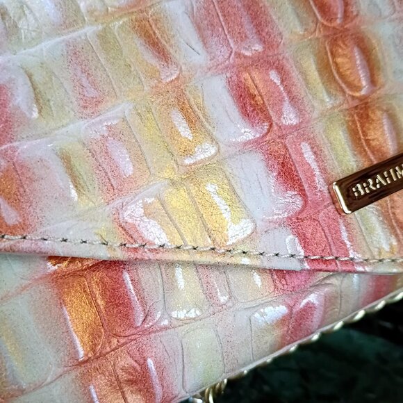 NWT Brahmin Veronica Royalton Metallic Coral, Rose, Peach, Bronze Leather Wallet - Picture 2 of 13
